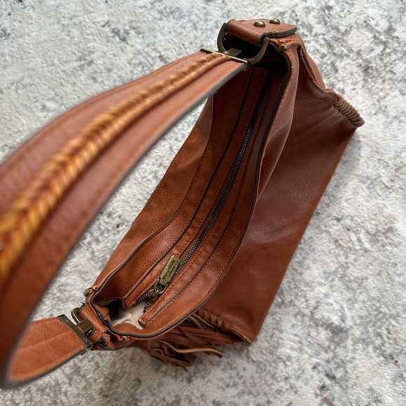 Darcy Marks London vegan brown leather shoulder tote purse - Picture 4 of 8